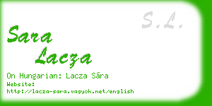 sara lacza business card